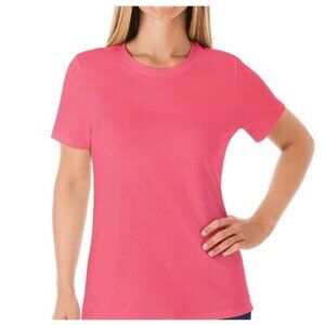 Members Mark Crewneck Short Sleeve Tee Medium Coral Passion Classic Fit Soft
